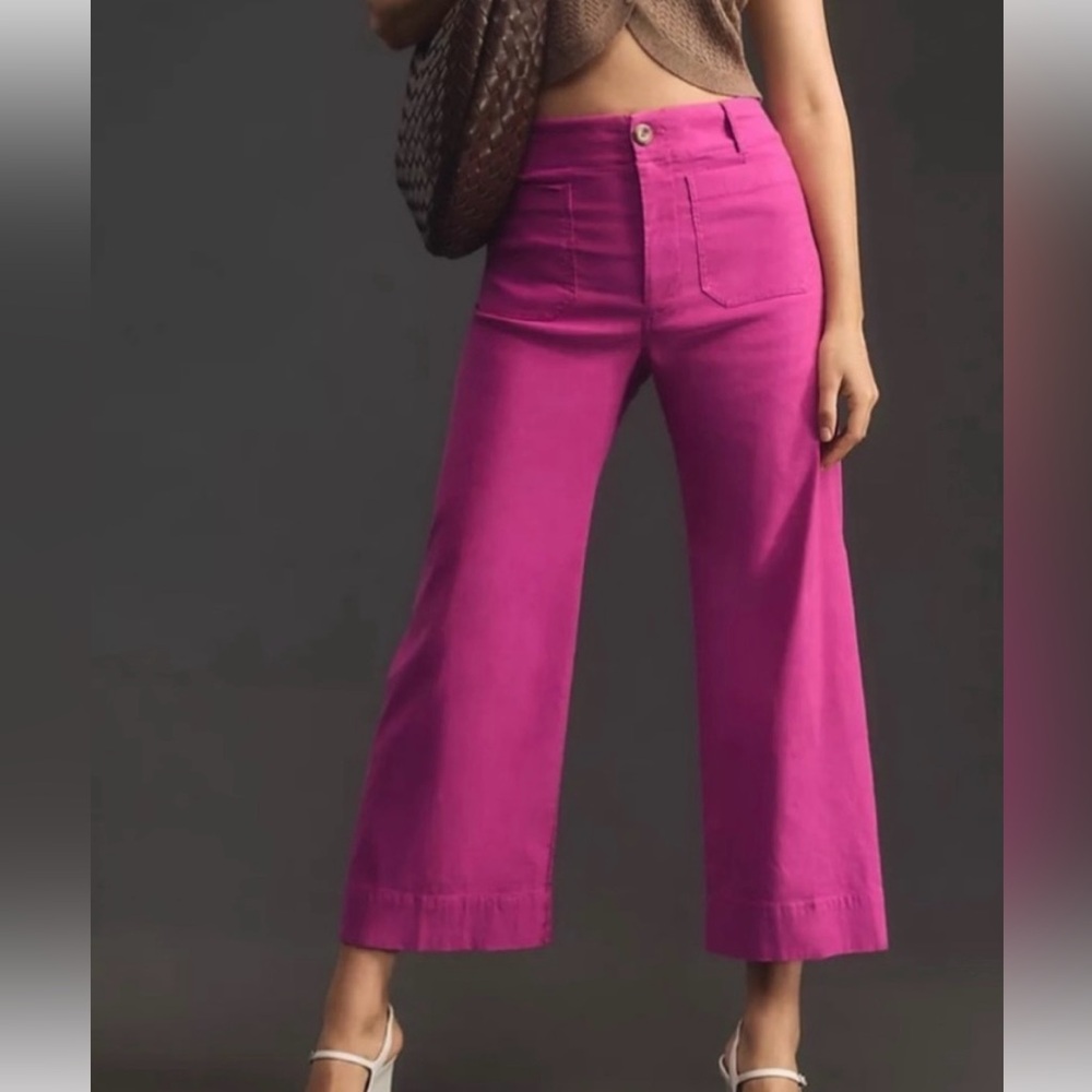 Maeve The Collette Cropped Wide Leg from Anthropologie
Pink